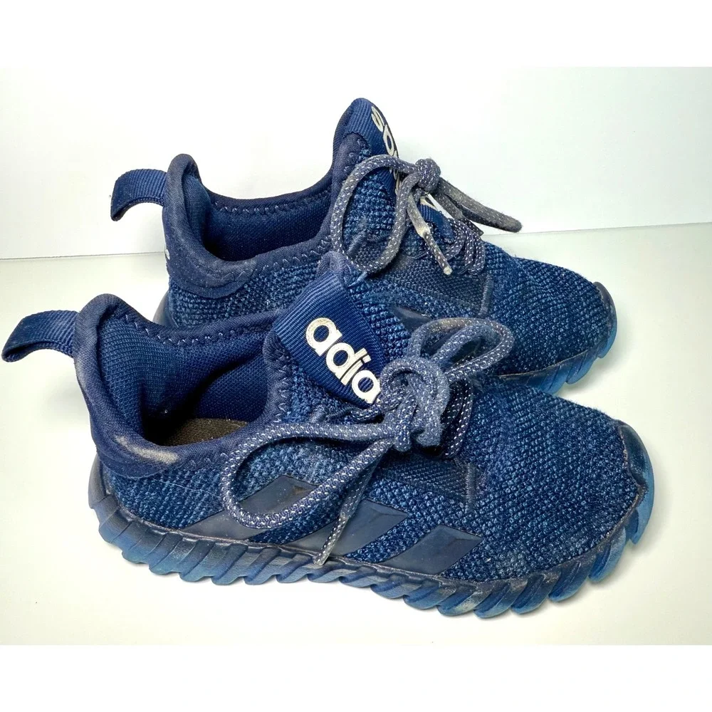 Adidas Kids Dark Blue Mesh Running Shoes Athletic Sneakers Size‎ 13K